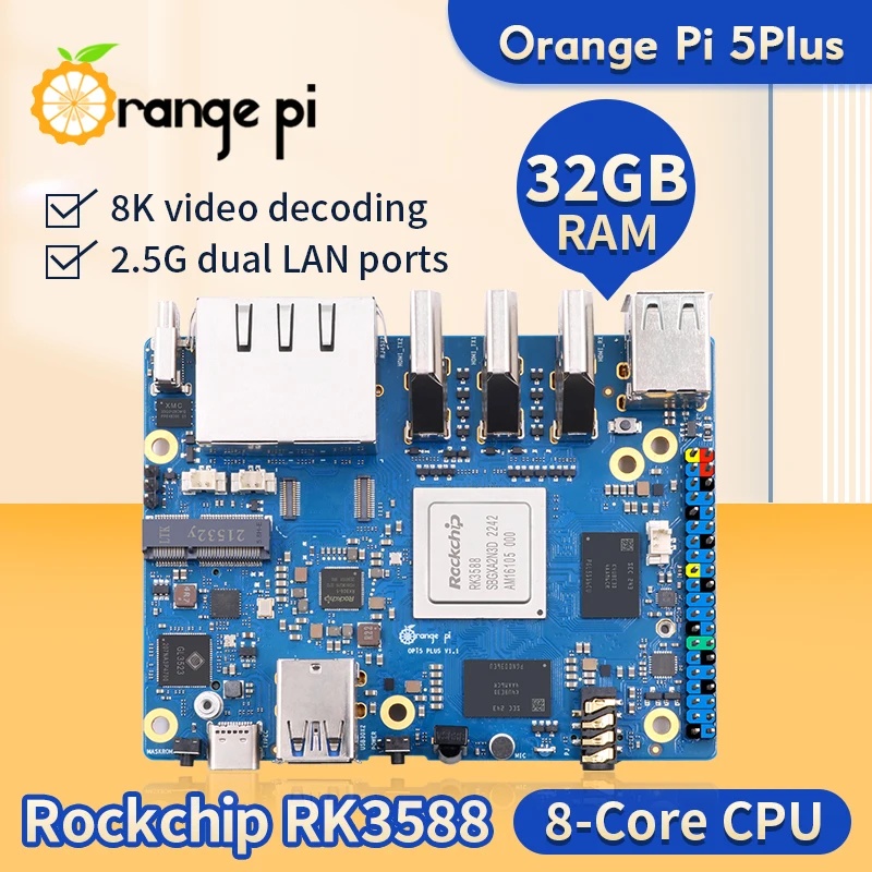 أورانج باي 5 بلس 4 8 16 32 جيج - مراجعة Orange Pi 5 Plus 32Gb وسعره